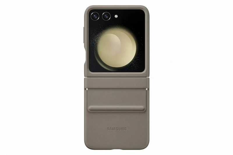 Samsung Galaxy Official Flap Eco-Leather Case for Z Flip5, Etoupe