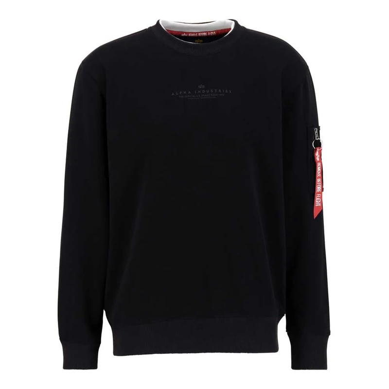 Alpha Industries Double Layer Sweatshirt for Men Black
