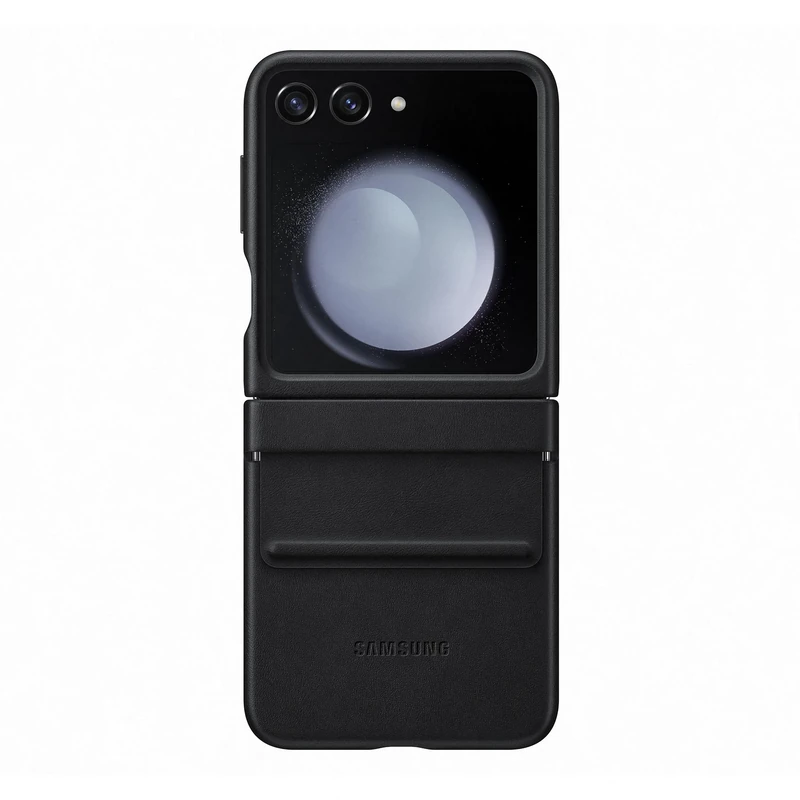 Samsung Galaxy Official Flap Eco-Leather Case for Z Flip5, Black