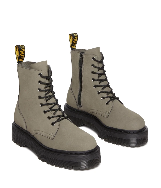 Dr. Martens 31296059 8 Eye Boot Men Nickel Grey Milled Nubuck Wp UK 4