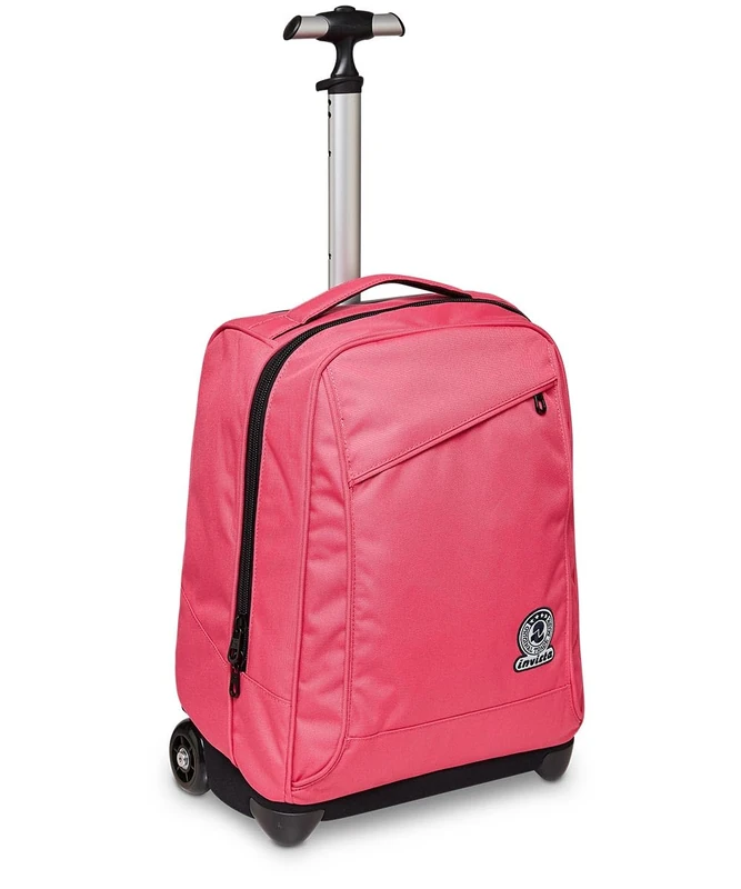 Invicta Trolley Benin Solid, Pink, 2 in 1 Shoulder Straps for use Backpack, School & Leisure, pink, Taglia unica, Modern - Image 1