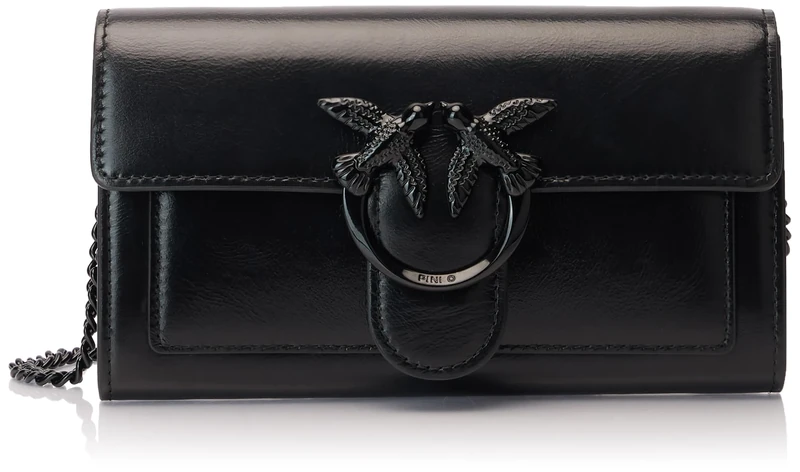 Pinko Women's Love One Wallet C Naplack Bag, Z99b_Black Limousine Block Color, 19