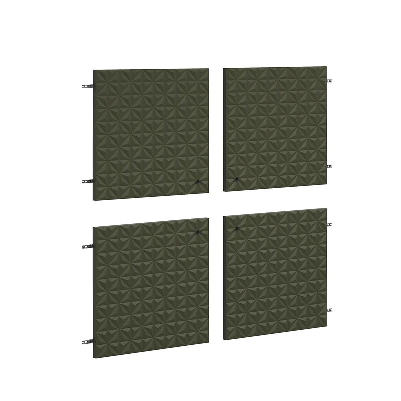 trendteam smart living Set of 4 Door Dark Green 60 x 60 x 2 cm - Image 1