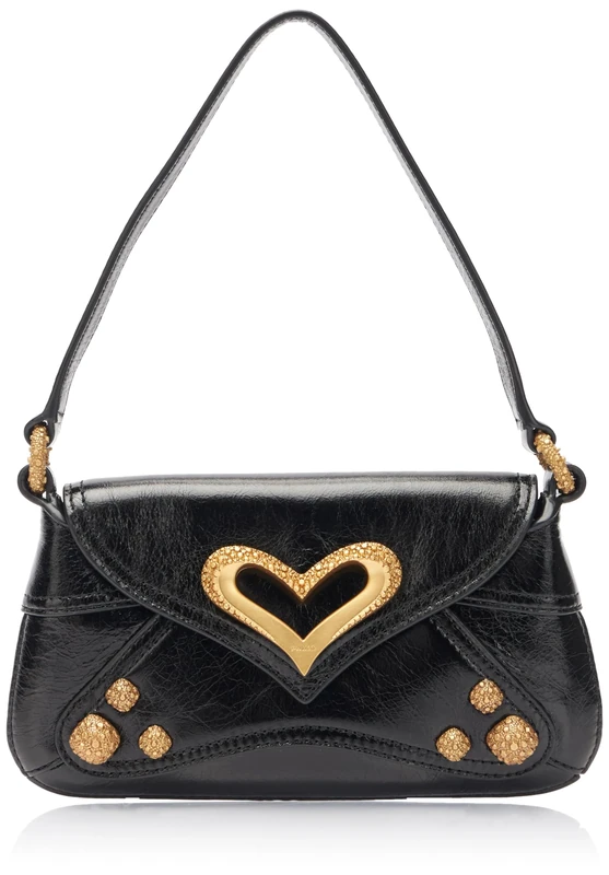 Pinko 520 Shoulder Baby Naplack Vintage, Women's Bag, One Size, Z99m_Black Limousine-Chocolate Gold, 15