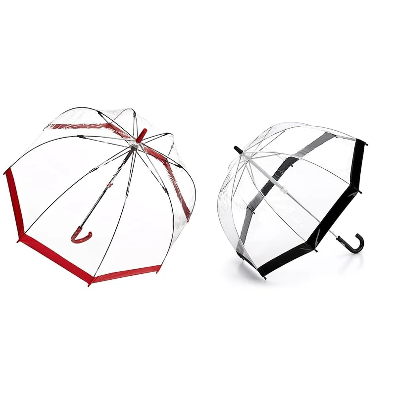 Fulton Birdcage 1 Red Women's Umbrella Red & Funbrella Birdcage Kids Umbrella Black Trim