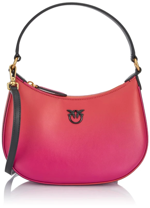 Pinko Women's Half Moon Mini Gradient Skin Bag, Ya4l_Mult.Fuxia/Orange-Black, 22