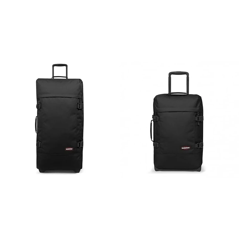 EASTPAK Tranverz L Suitcase, 79 cm, 121 L, Black & Tranverz S Suitcase, 51 cm, 42 L, Black