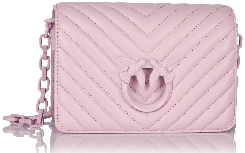 Pinko Women's Love Click Mini Sheep Tassel Chevron Bag, Wwgb_Lilac-Block Color, 19