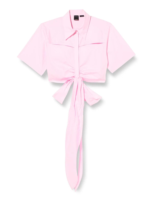 Pinko Women's Cimmeri Cotton Poplin Shirt Blouse, N78_Pink Sweet Lilac, 8