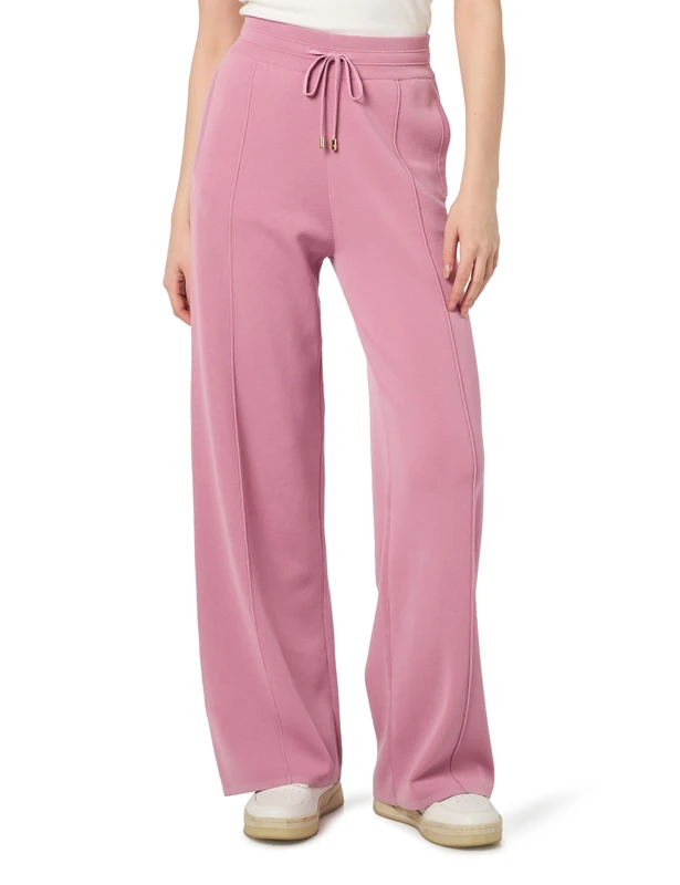 Pinko Women's Gardenia Technical Sweatshirt Effect Shaved Trousers Jumpsuit, N98_Smoke Orchid, XL