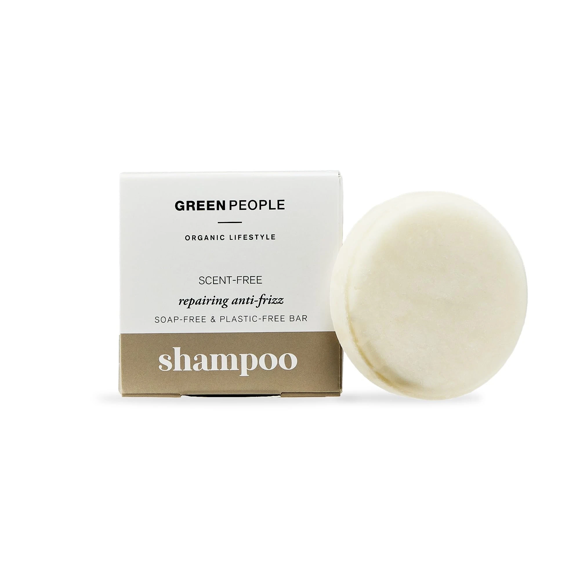 Green People Scent Free Shampoo Bar 50g | Natural & Organic Zero Waste Solid Shampoo Bar | Ultra-Gentle Shampoo Bar for Sensitive Scalp | Suitable for All Hair Types | Cruelty Free & Vegan