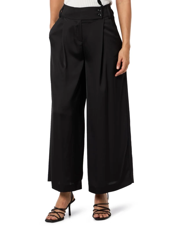 Pinko Women's Parne Pants Satin Mat Dress, Z99_Black Limousine, 16