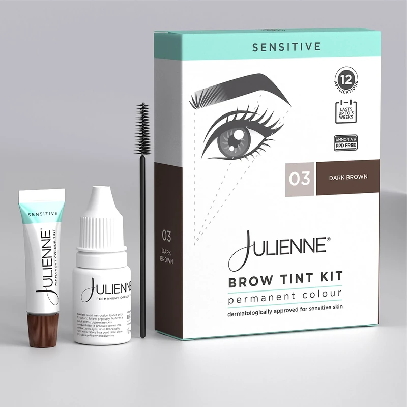 Julienne Brow Tint Kit Sensitive - Dark Brown - Image 1