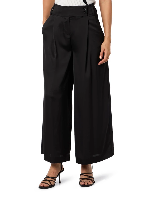 Pinko Women's Parne Pants Satin Mat Dress, Z99_Black Limousine, UK XL