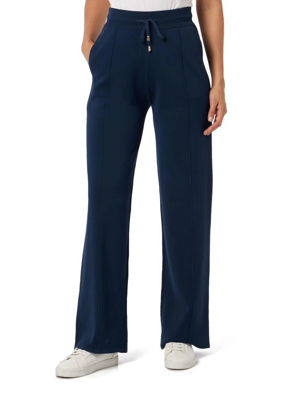Pinko Women's Gardenia Technical Sweatshirt Effect Shaved Trousers Jumpsuit, G57_Blue Ceremony, M