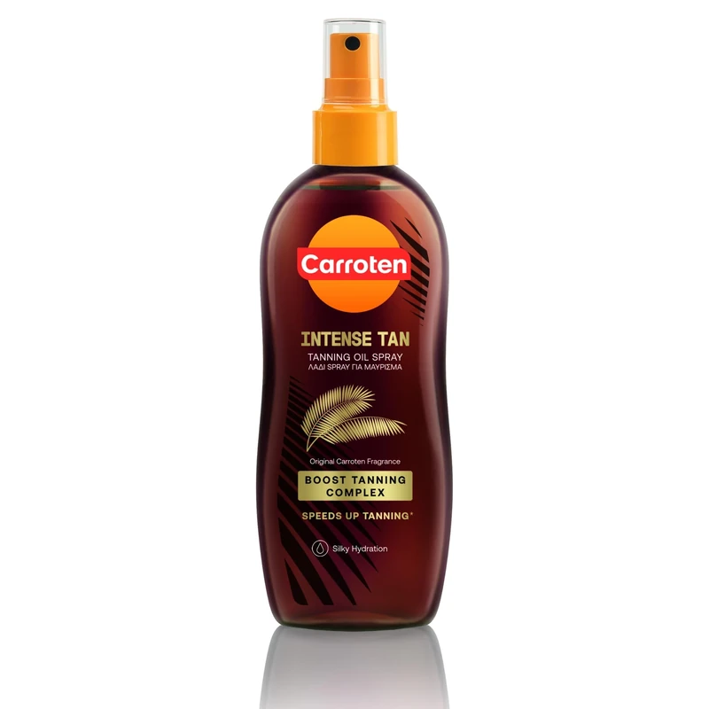 Carroten Intensive Tanning Oil 150 ml - Tan Accelerator with Carrot and Coconut Oils - Sunbed Tanning Accelerator with Vitamin A & E - SPF0