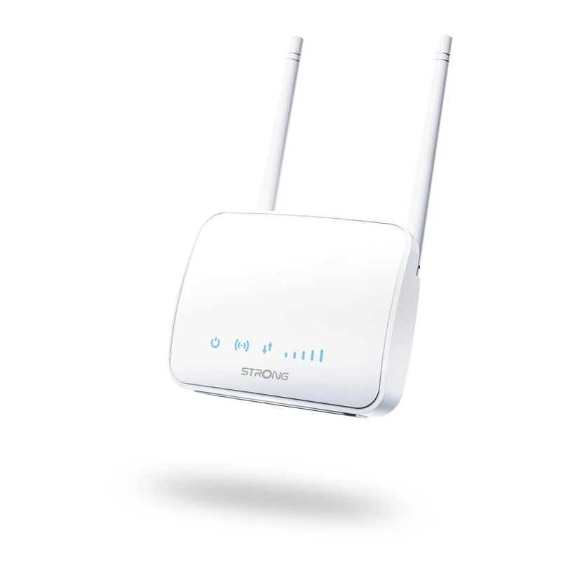 STRONG 4G LTE Wi-Fi Router 350m (LTE up to 150Mbps, 2.4GHz WiFi @ 300Mbps, 802.11b/g/N, LAN Port, SIM Adapter, White 4GROUTER350M