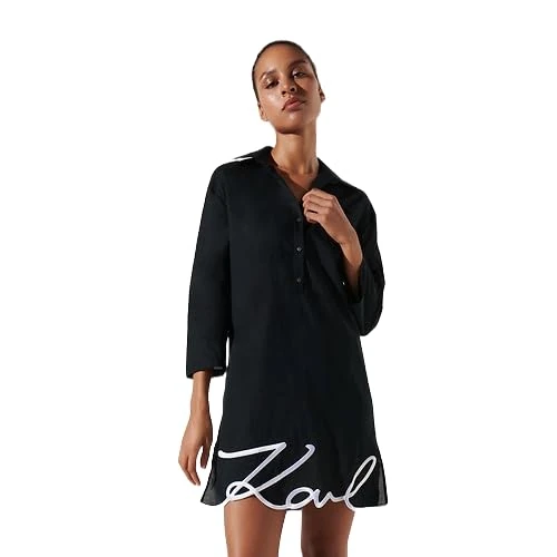 Karl DNA Signature Beach Dress, Black, XS