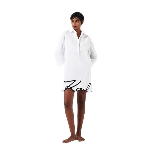 Karl DNA Signature Beach Dress, White, S