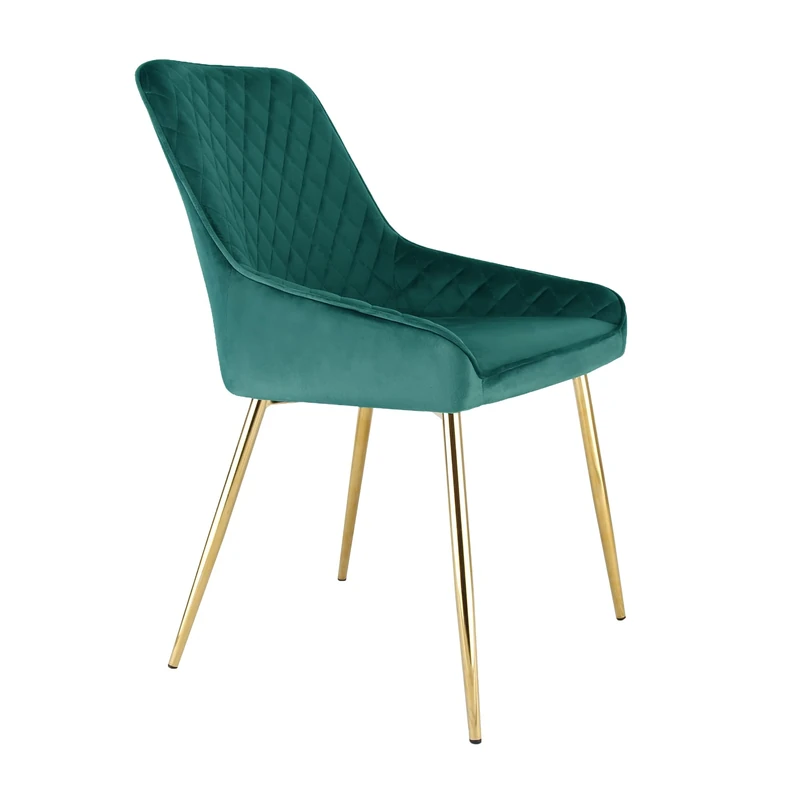 RayGar Hamilton Accent Dining Chair with High Back Armchair With Metal Tube Legs (Green)
