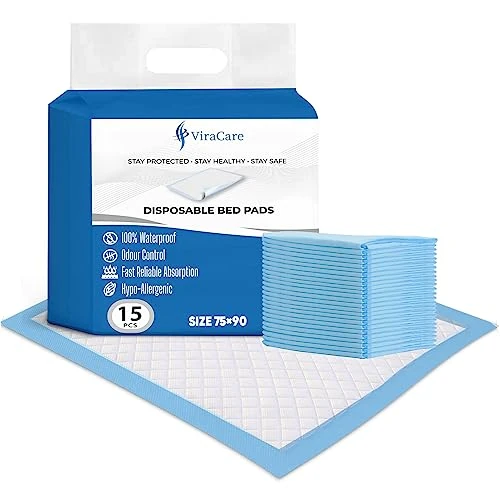 15 x Incontinence Bed Pads | Bed Protectors For Incontinence | Large Size 75x90cm | Maternity Bed Pads | Bed Mats Disposable | Incontinence Bed Sheets | (3 Packs +)