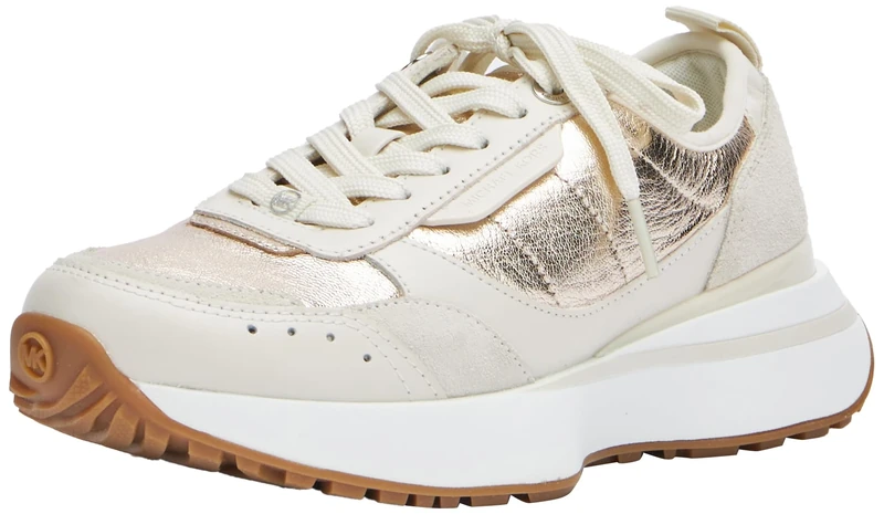 Michael Kors 43F3FYFS1M-141 Flynn Trainer Women Cream UK 7