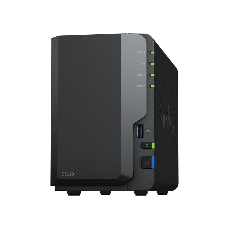 Synology DS223 16TB 2 Bay Desktop NAS Solution installed with 2 x 8TB Seagate HAT3300 Drives