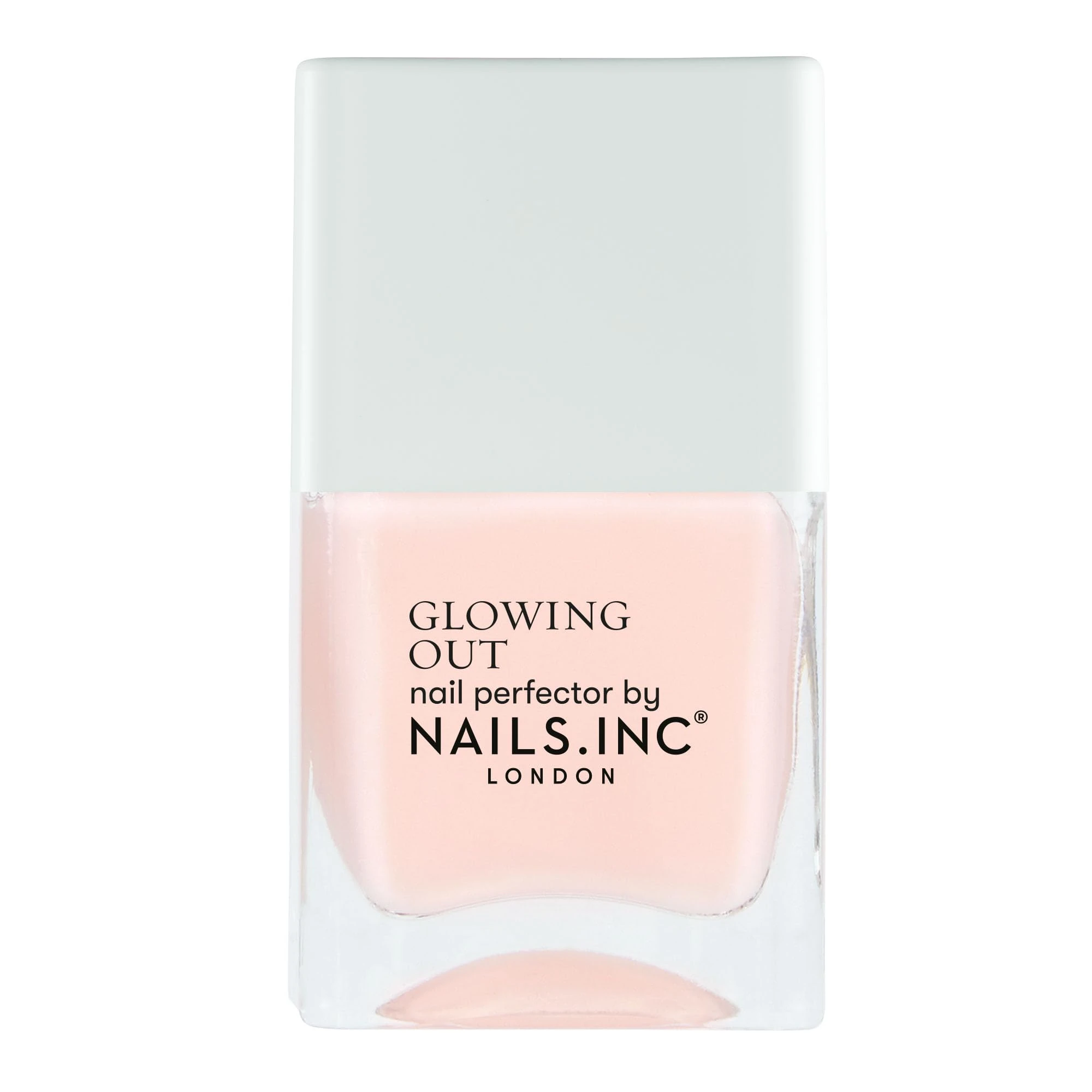 Nails Inc Glowing Out, Got Me Glowing, Sheer Pink, Shimmer, Glossy, No Chip, Long Lasting, Quick Dry, Air Dry, Professional Manicures & Pedicures, Fingernails & Toenails, Vegan Nail Polish, 14 ML
