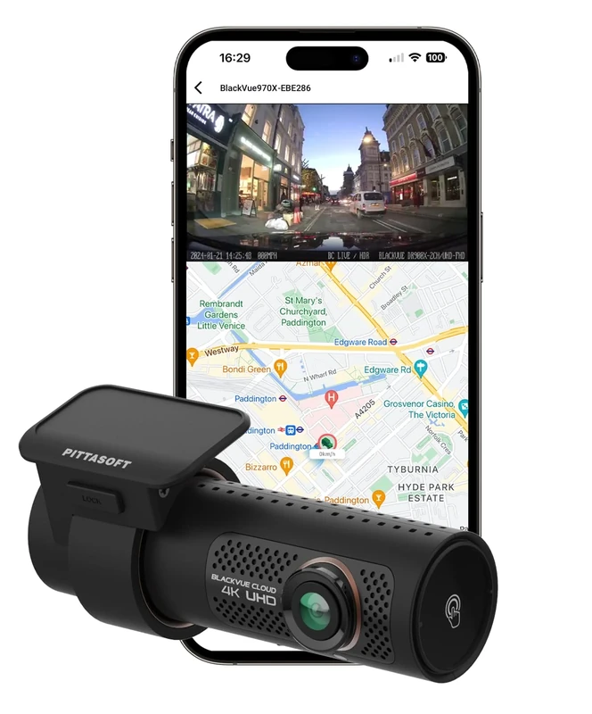 BlackVue DR970X-1CH 4K Dash Cam UK Edition - 4K UHD Front Camera, GPS, Wi-Fi, Bluetooth, 256GB SD Card, Sony STARVIS2 Sensor, Parking Mode, 4G LTE Ready