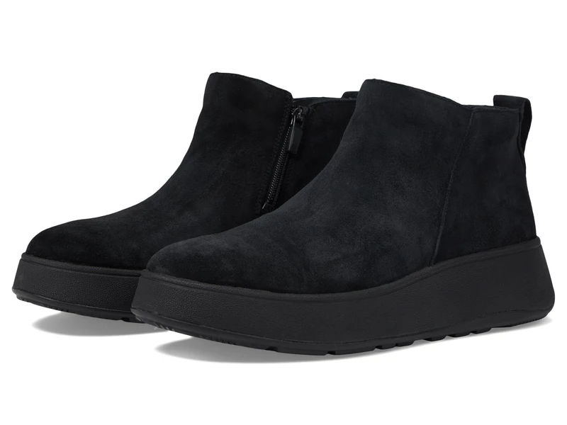Fitflop F-MODE SUEDE FLATFORM ZIP ANKLE BOOTS