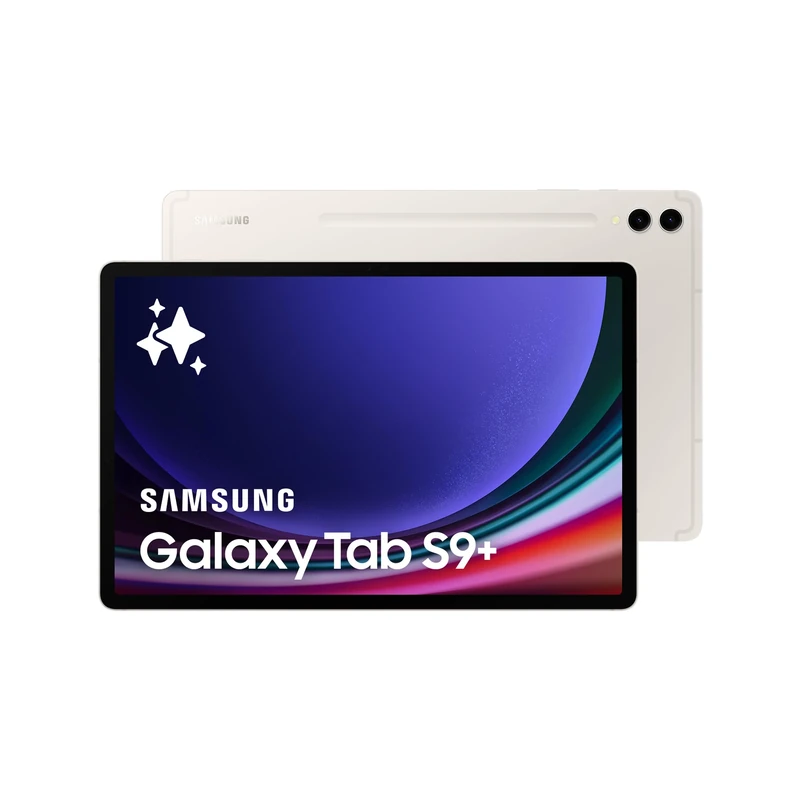 Samsung Galaxy Tab S9+ 5G Android Tablet, 256GB Storage, S Pen Included, Unlocked, Beige, 3 Year Samsung Extended Warranty (UK Version)
