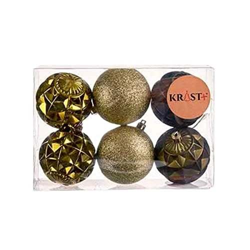 Krist+ Christmas Baubles Set, Multicoloured, Standard
