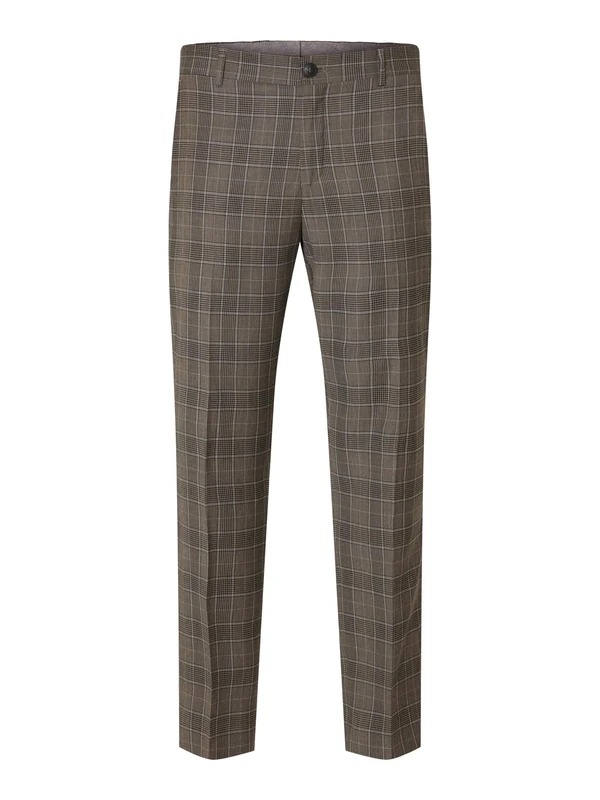 SELETED HOMME SLHSLIM-Neil Brown Blue Check TRS B NOOS Pants,