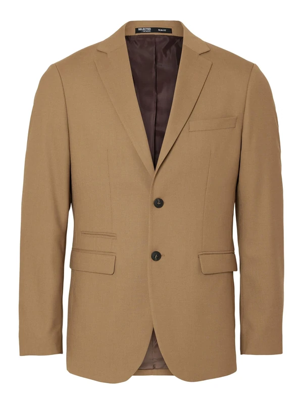 SELETED HOMME Men's Slhslim-Neil BLZ B Noos Jacket, Camel, 42