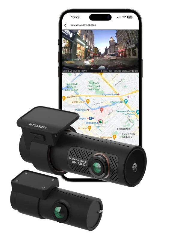 BLACKVUE DR970X-2CH 4K Dash Cam UK Edition Dual 4K UHD Front & FHD Rear, GPS, Wi-Fi, Bluetooth, 128GB SD Card, Sony STARVIS2 Sensor, Parking Mode, 4G LTE Ready