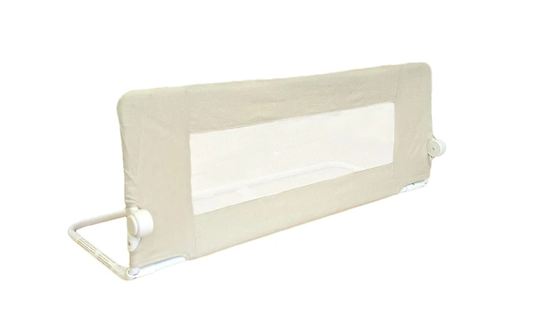 Safetots Deluxe Soft Touch Denim Extra Tall Bed Rail, Natural 140cm Wide x 60cm Tall, Toddler Bed Guard For Safety, Secure Child Bed Rail
