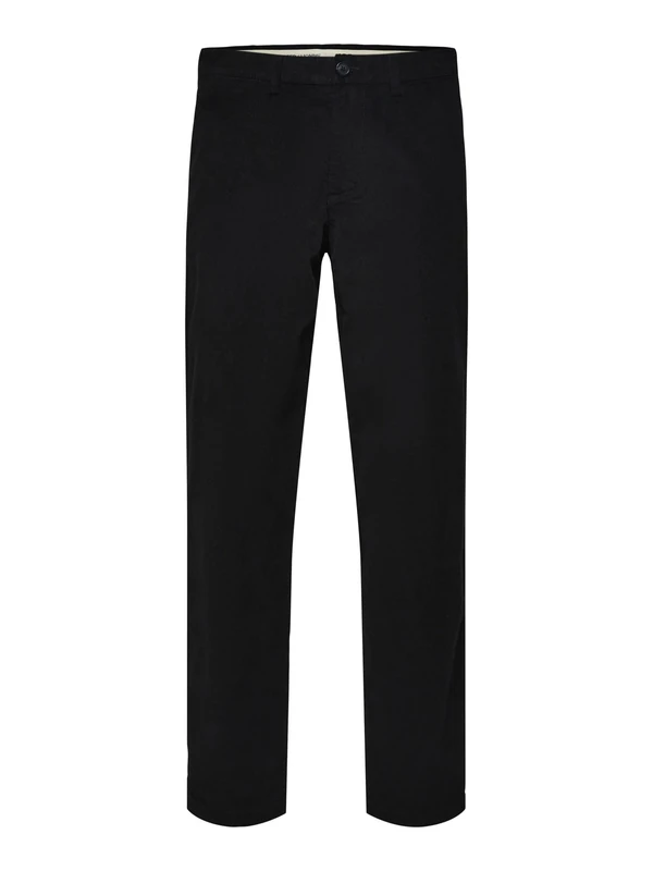 SELETED HOMME Men's Slhstraight-Miles 196 Cord Pants W Noos, Black, 33 W/34 L