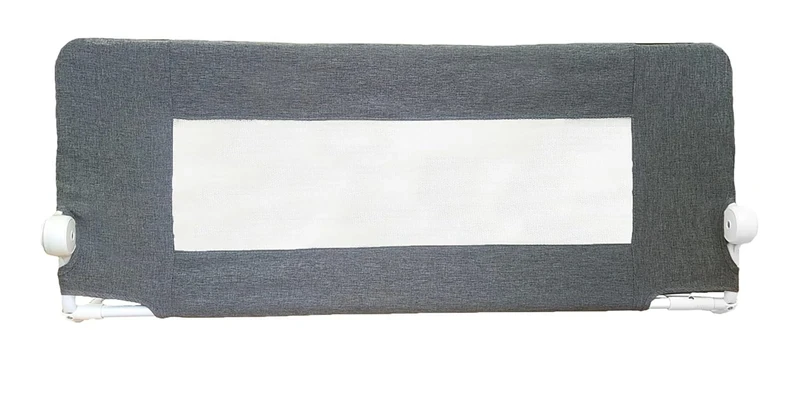 Safetots Deluxe Soft Touch Denim Extra Tall Bed Rail, Grey 140cm Wide x 60cm Tall, Toddler Bed Guard For Safety, Secure Child Bed Rail