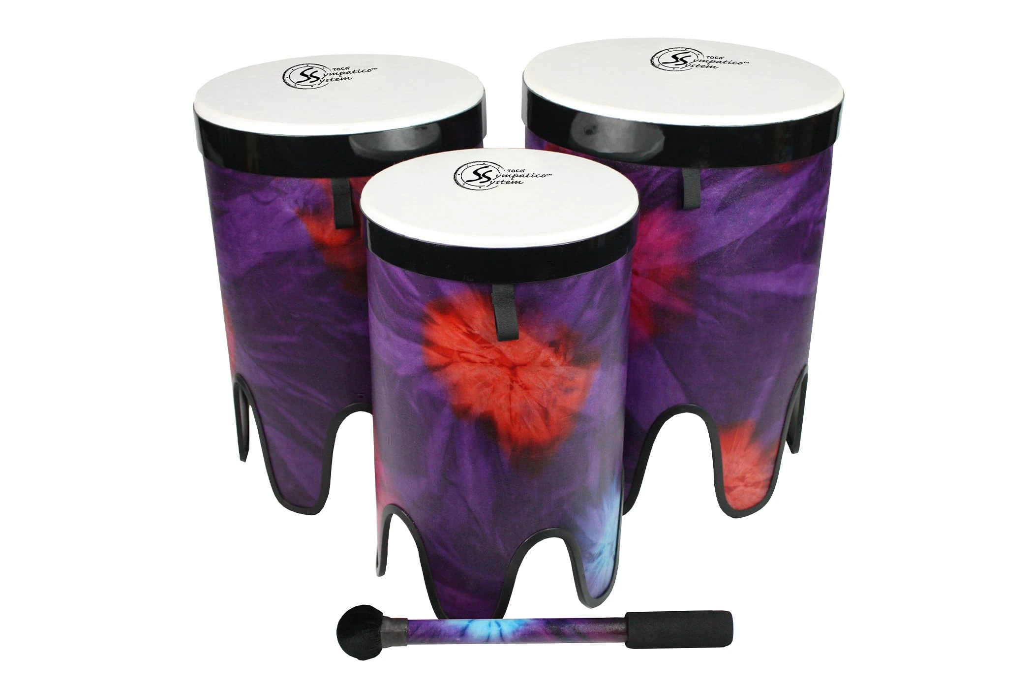 Toca Nesting Drums Freestyle II Tom Tom, 3 pcs Set, Size 12"/14"/16", Woodstock Purple, TSSNT-3PCWP-FDP