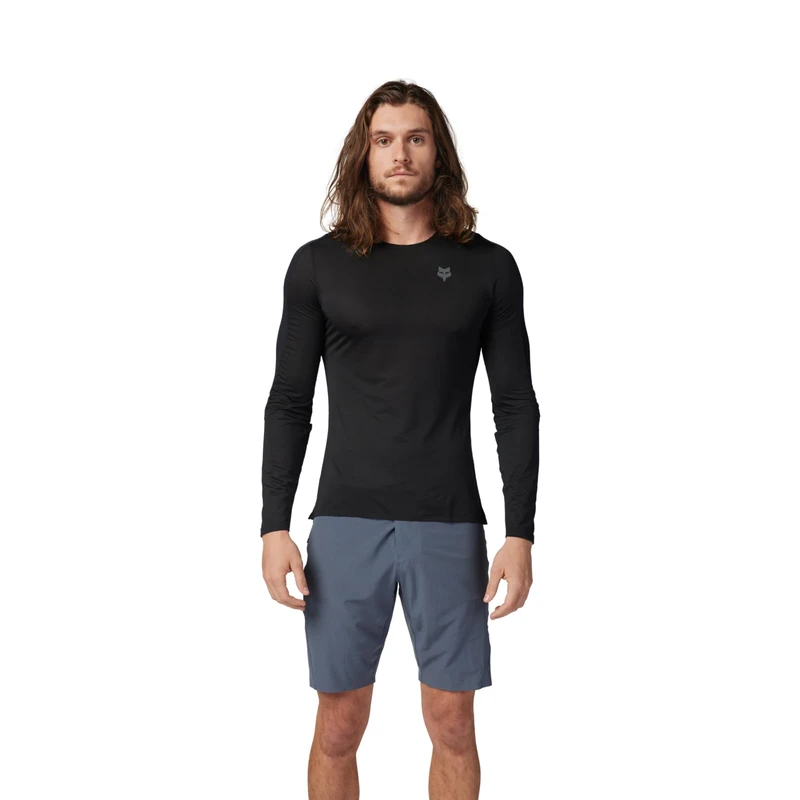 Fox Racing Men's Flexair Ascent Long Sleeve Jersey Shirt, Black, Small