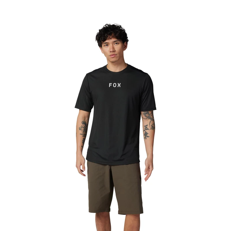Fox Racing Men's Ranger Short Sleeve Jersey Shirt, Black Moth, X-Large