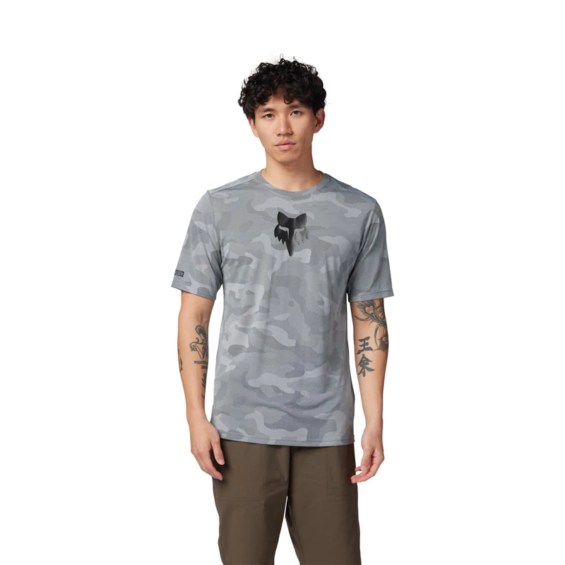 Fox Racing Men's Ranger Tru Dri Short Sleeve Jersey Shirt, Cloud Grey, X-Large - Image 1