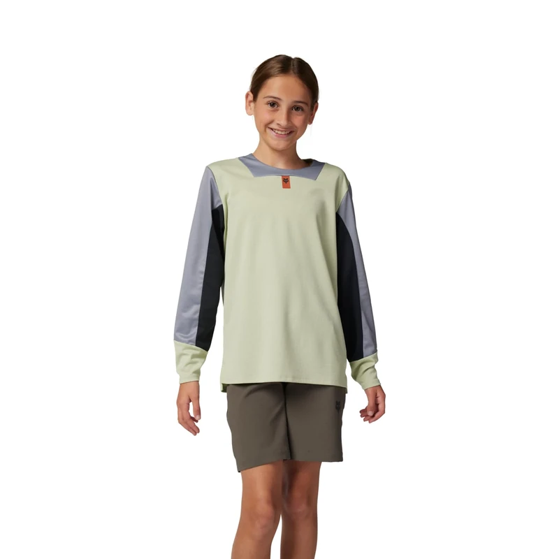 LONG SLEEVE BICYCLE JERSEY FOX JUNIOR DEFEND CACTUS YL