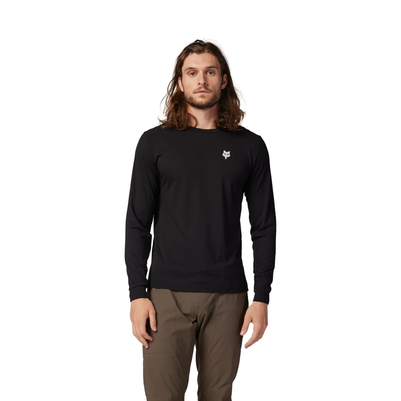 Fox Racing Men's Ranger Drirelease Long Sleeve Jersey Shirt, Black Shepards, Small