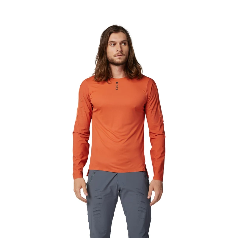 Fox Racing Men's Flexair Pro Long Sleeve Jersey Shirt, Atomic Orange, X-Large