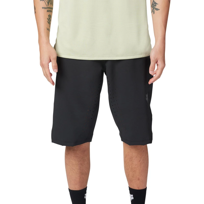 Fox Racing Defend Short Mountain Bike Shorts, Durable 4-Way Stretch, Adjustable Fit, Zippered Pockets, Ideal for Tough Trails, Color: Black, Size: 38