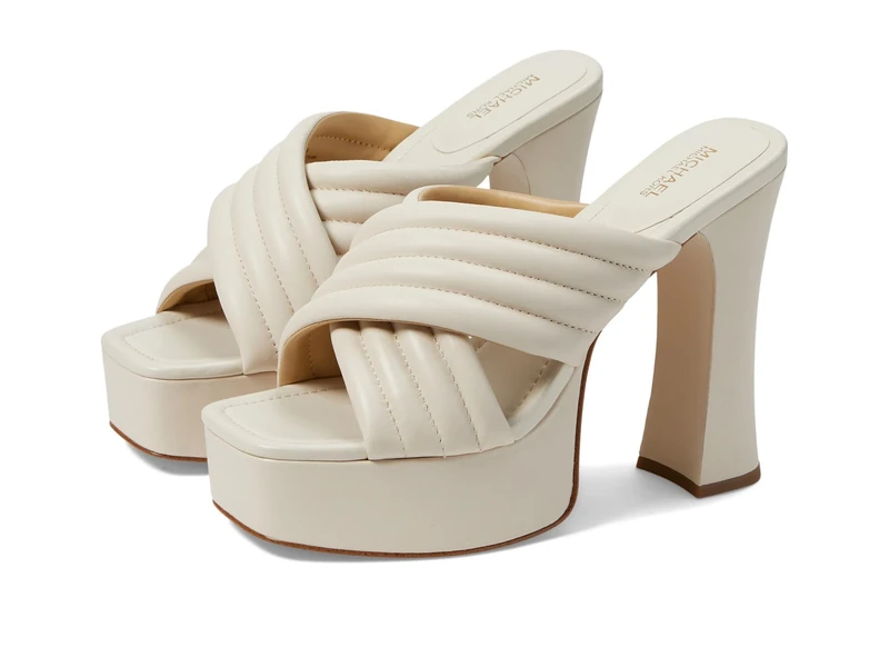 Michael Kors 40F3POHS3L-289 PORTIA PLATFORM SANDAL Women LIGHT CREAM UK 6