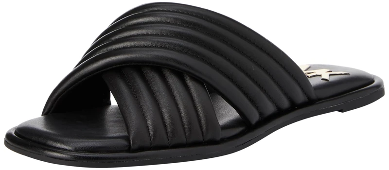 Michael Kors Portia Slide Women Black Leather - UK 8