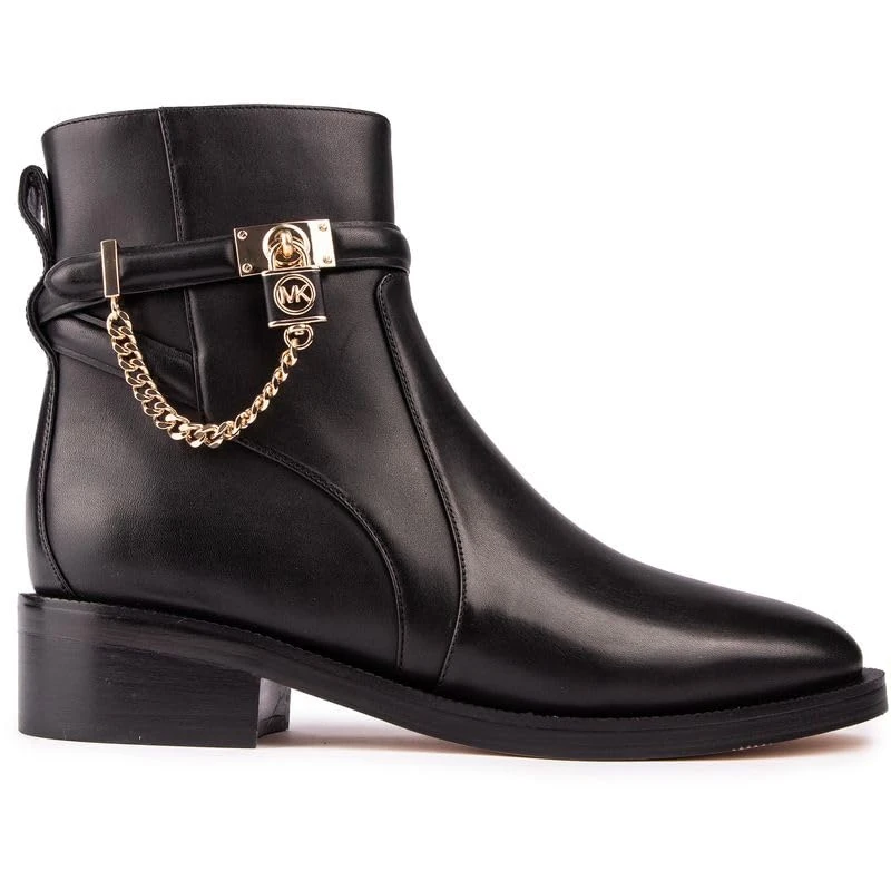 Michael Kors 40F3HAME5L-001 HAMILTON FLAT BOOTIE Women BLACK UK 9
