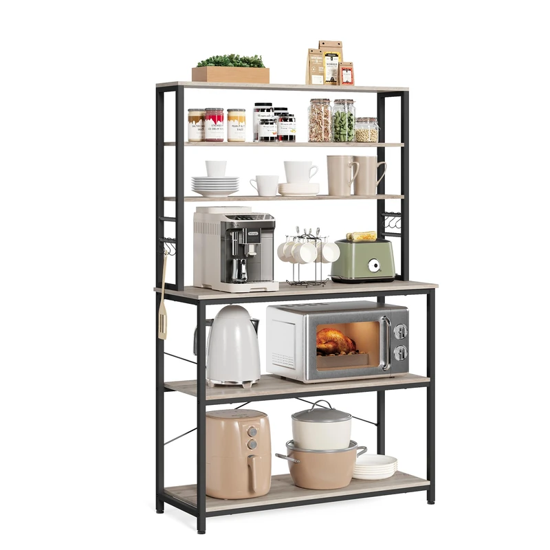 VASAGLE Kitchen Storage Rack & Coffee Bar - 6 Shelves KKS039K02